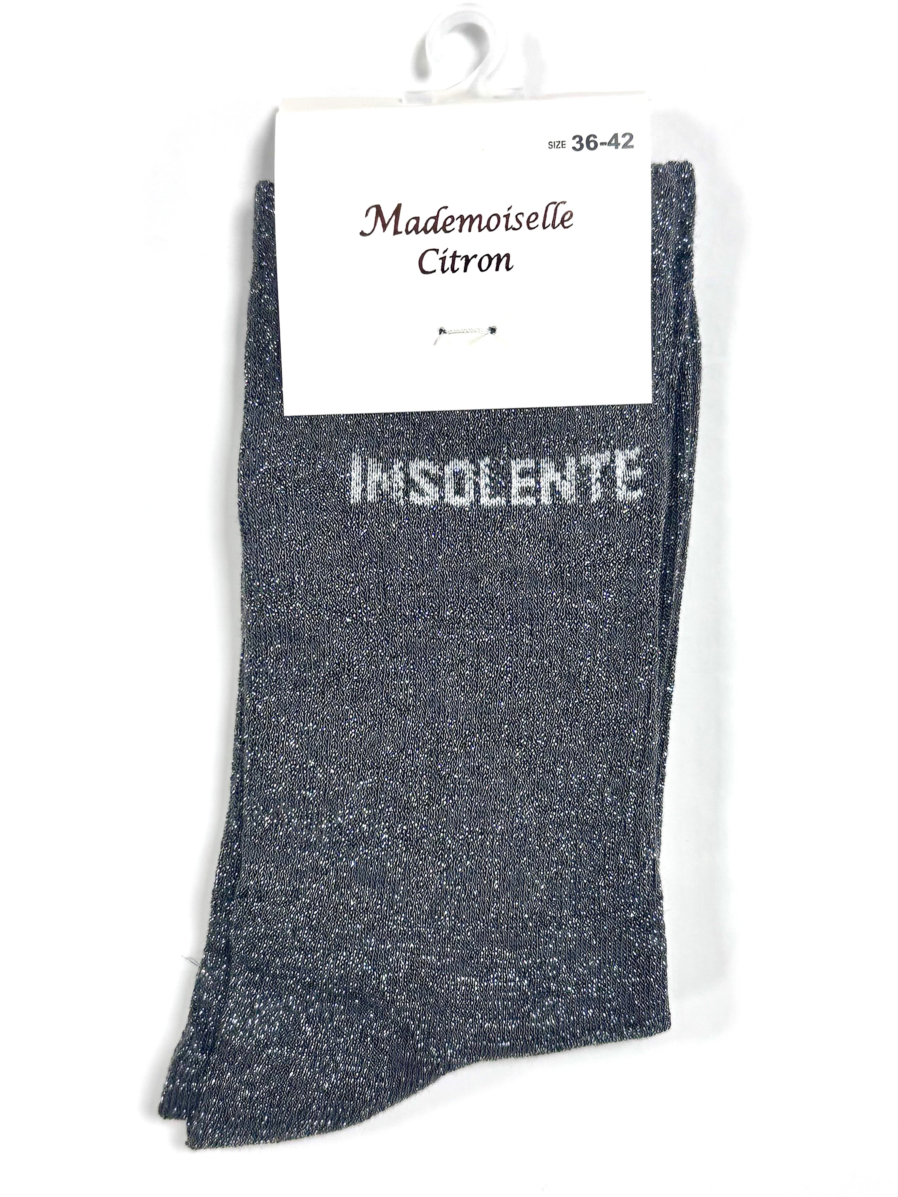 Chaussettes à Paillettes - Insolente (Gris foncé)
