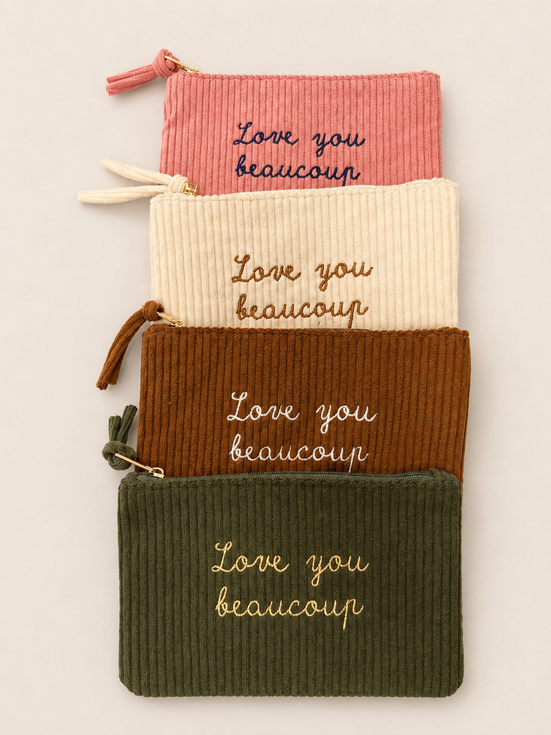 Pochette « Love you beaucoup (velours) »