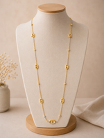 Sautoir « Maille Marine » fin et strass