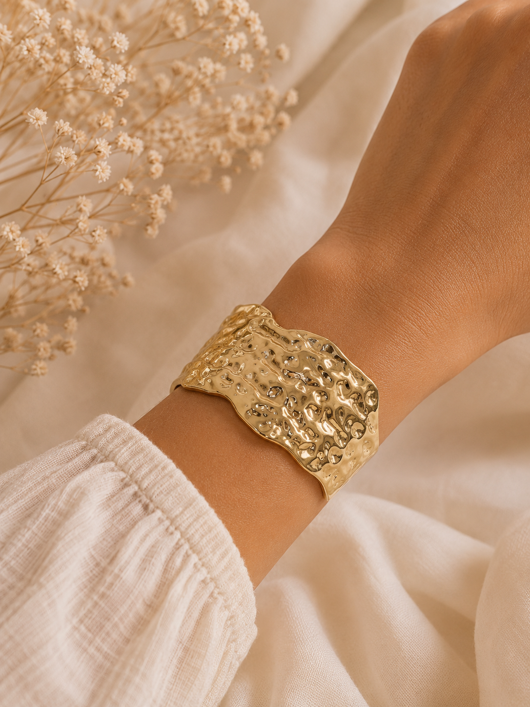 Bracelet manchette « Grana » large