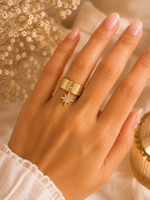 Bague pampille étoile strass