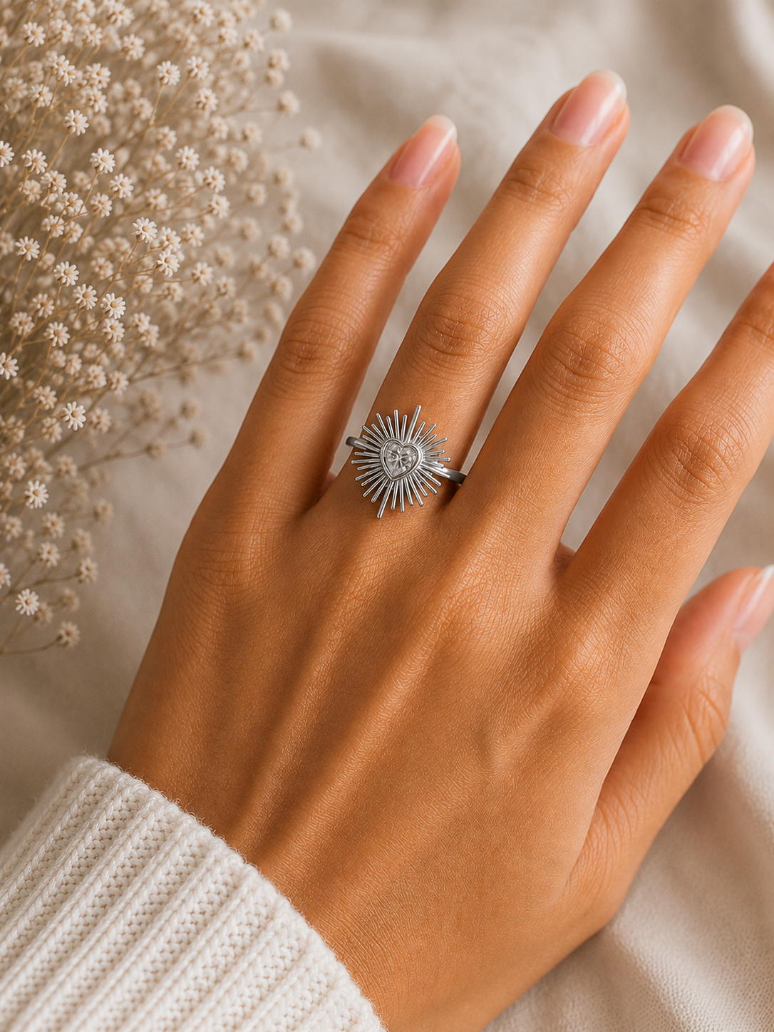 Bague Ex Voto strass cœur