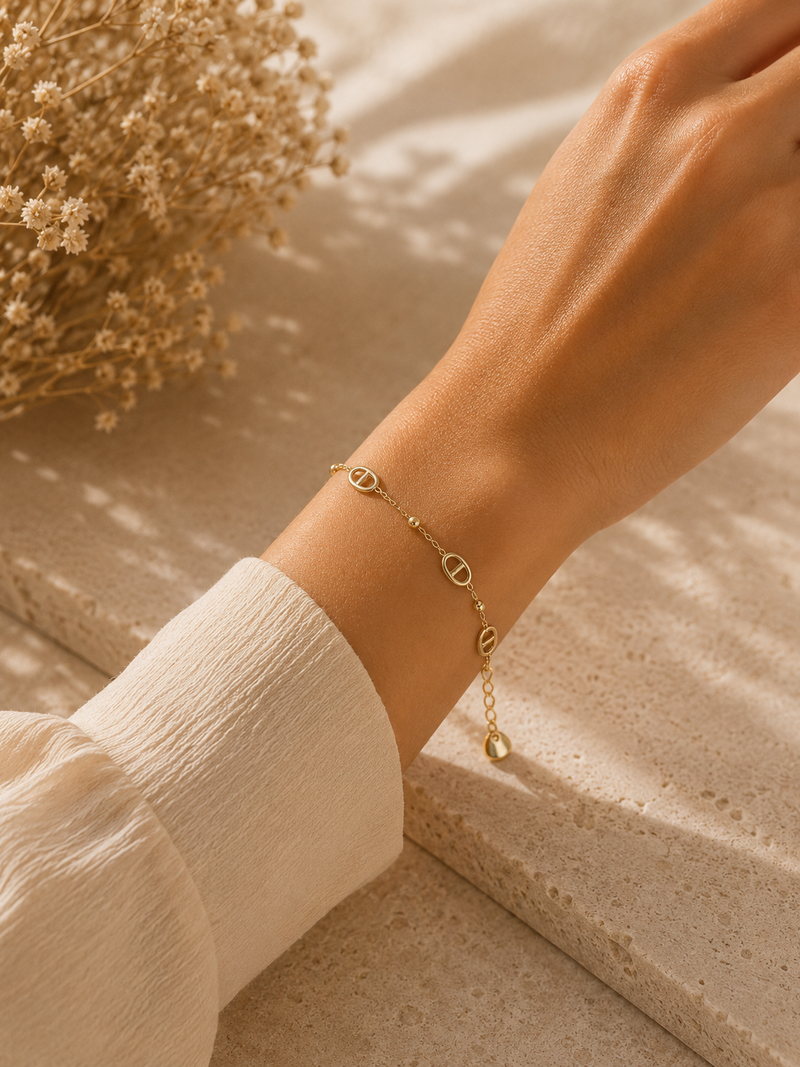 Gourmette « Maille marine »