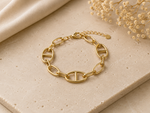 Bracelet Grosse Maille Marine en Acier Inoxydable