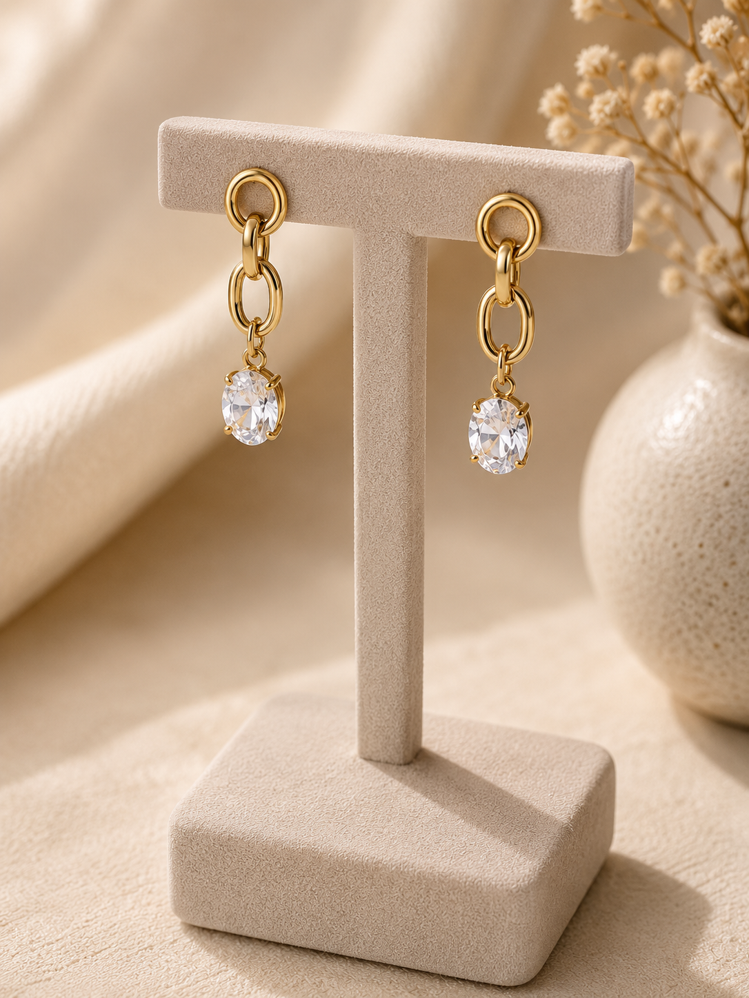 Boucles d’oreilles pendantes « Ice »