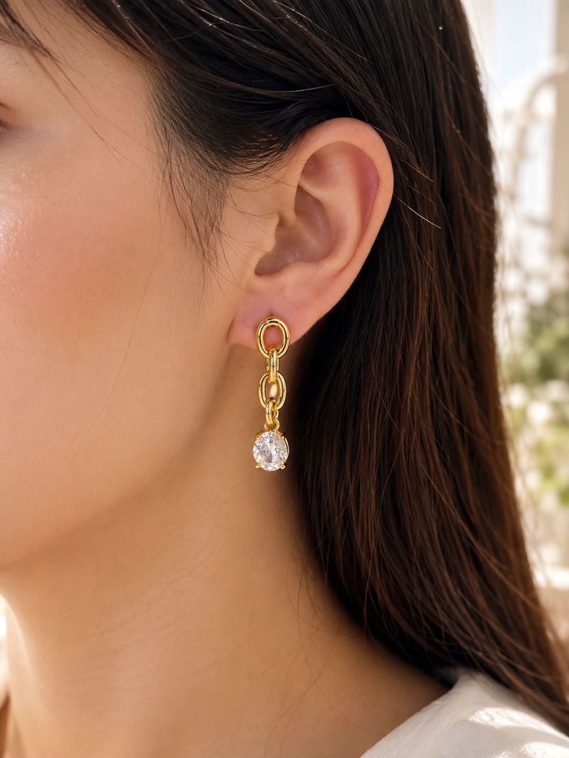 Boucles d’oreilles pendantes « Ice »