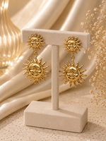 Boucles d’oreilles soleil pendantes