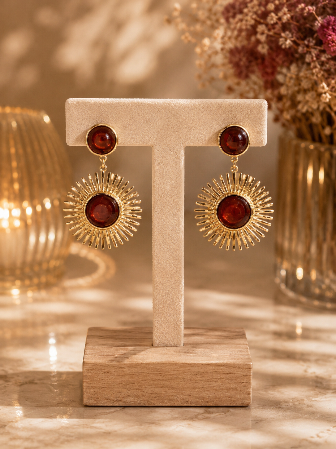 Boucles d’oreilles « Red Sun »