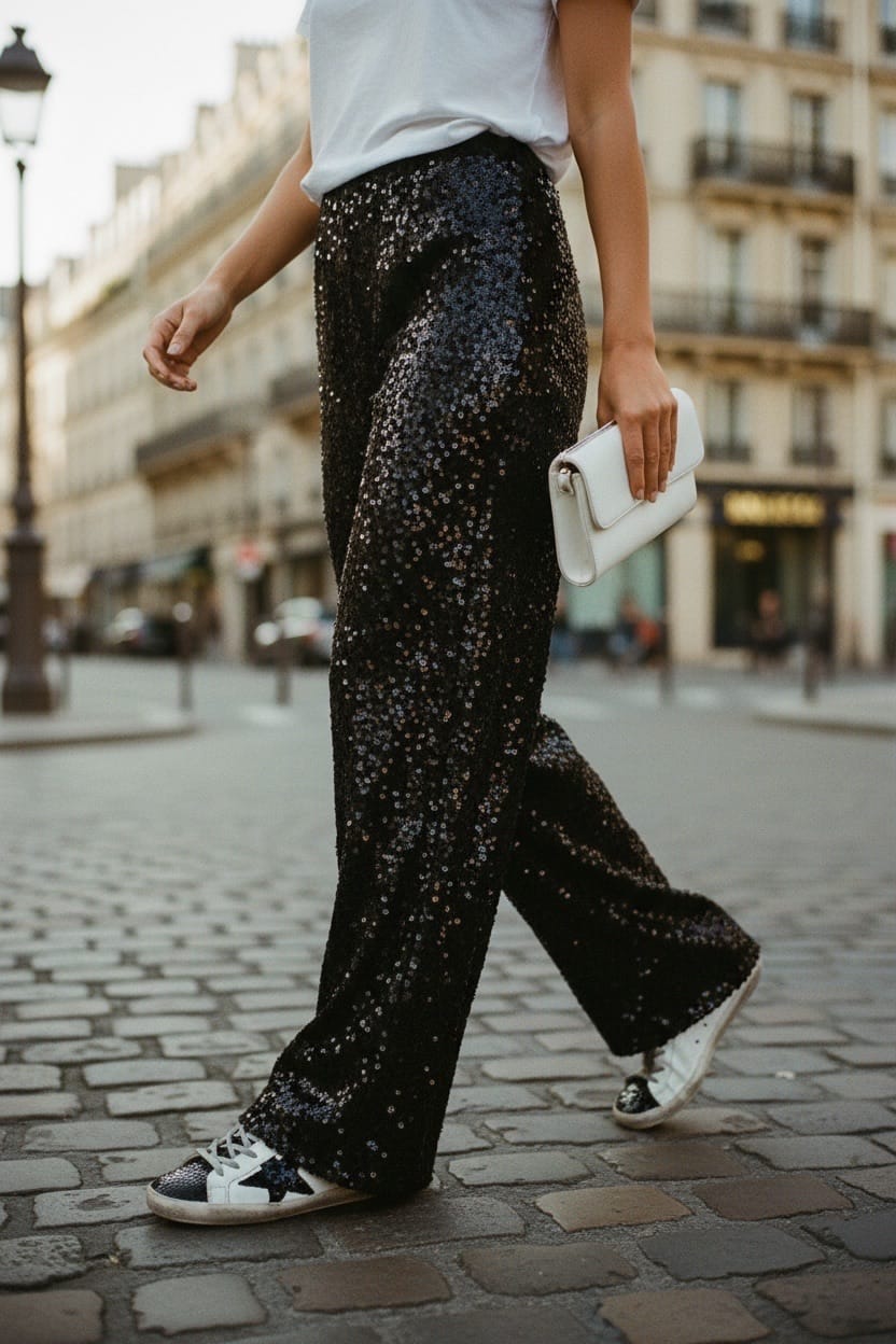 Pantalon à « Paillette »