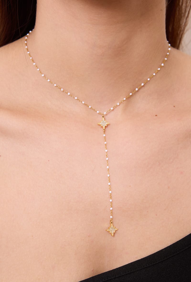 Collier sautoir « Étoile » double