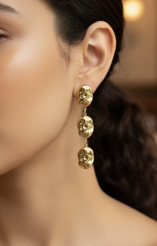 Boucles simple gold triple