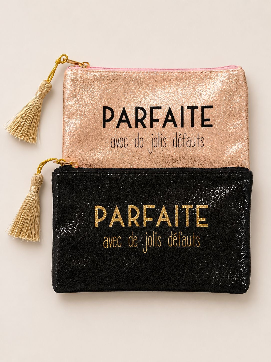 Pochette message 'Parfaite avec de jolis défauts'