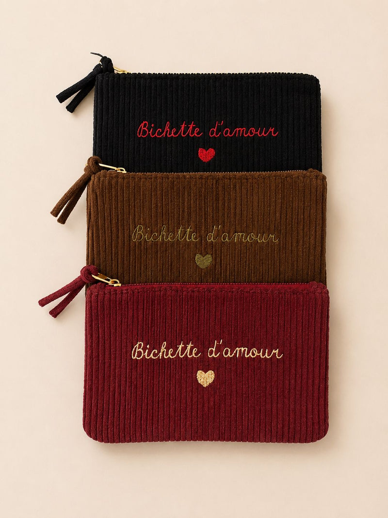Pochette « Bichette d’amour (velours) »